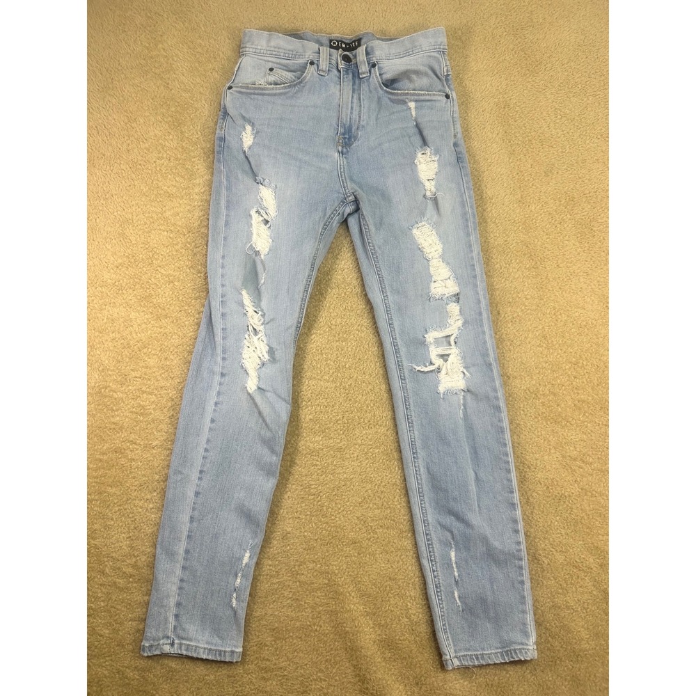 EMPYRE Men's Verge Distressed Light Wash Denim Jeans Size 28